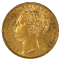 Image of a 1873 Gold Sovereign: Victoria (Young Head) - London
